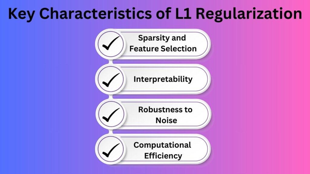 Key Characteristics of L1 Regularization Key Characteristics of L1 Regularization