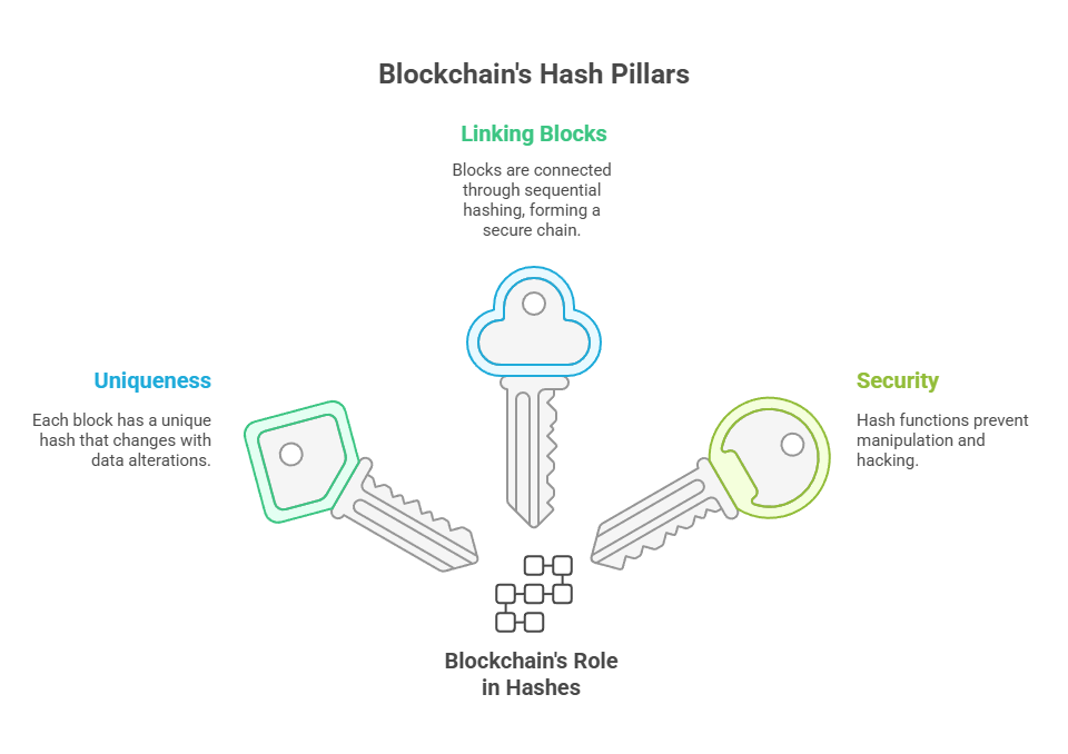 Blockchain's role in Hashes Blockchain's role in Hashes