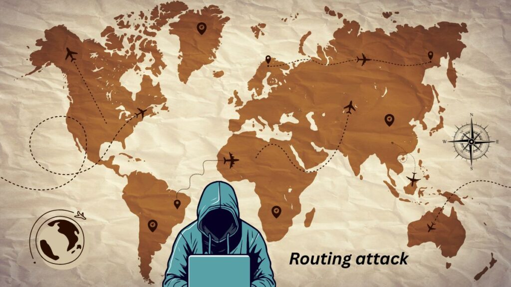 Routing attack in blockchain