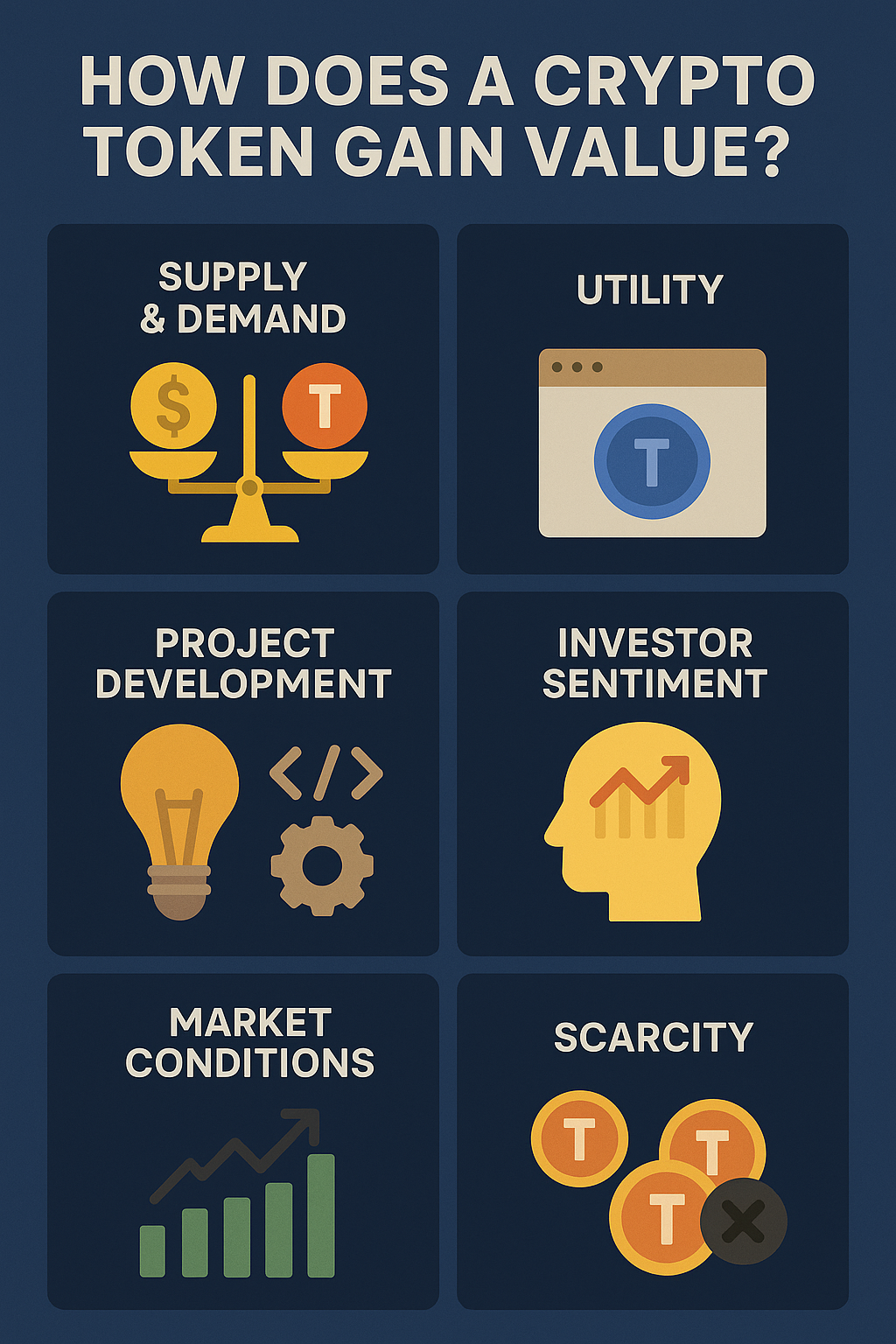 How does a crypto token gain value