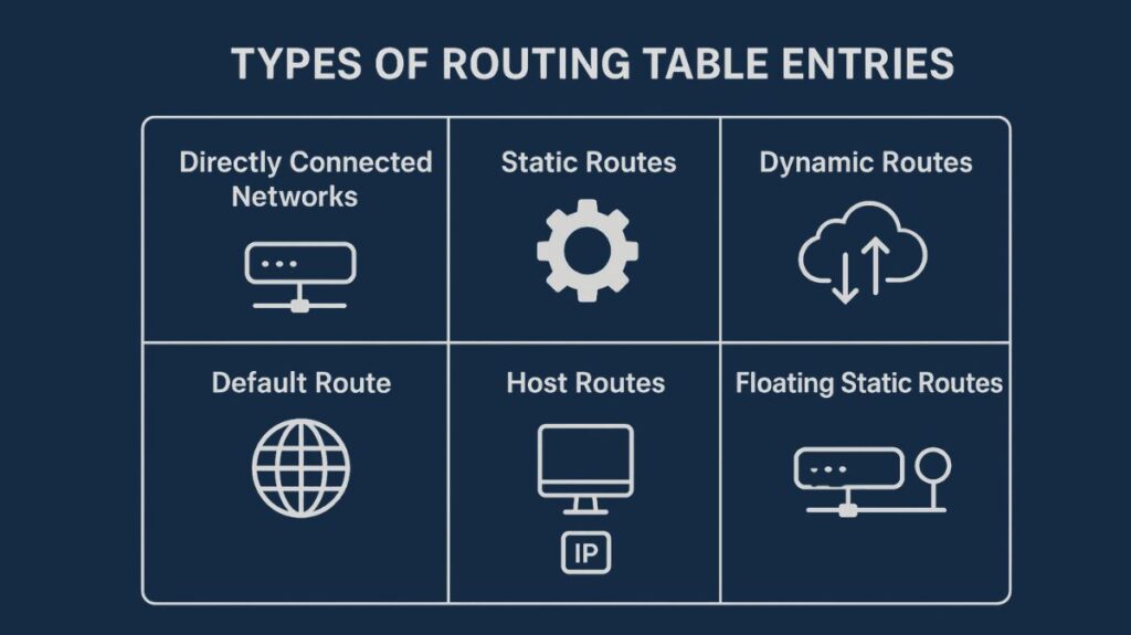 Types of Routing Table Entries