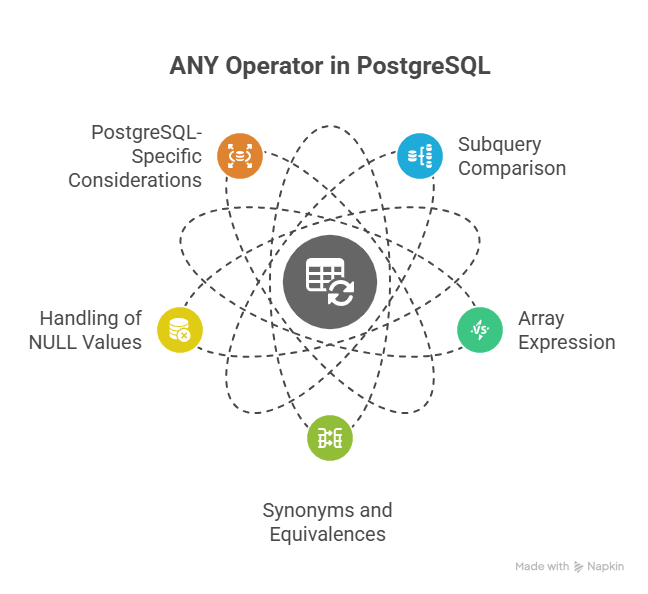ANY Operator in PostgreSQL ANY Operator in PostgreSQL