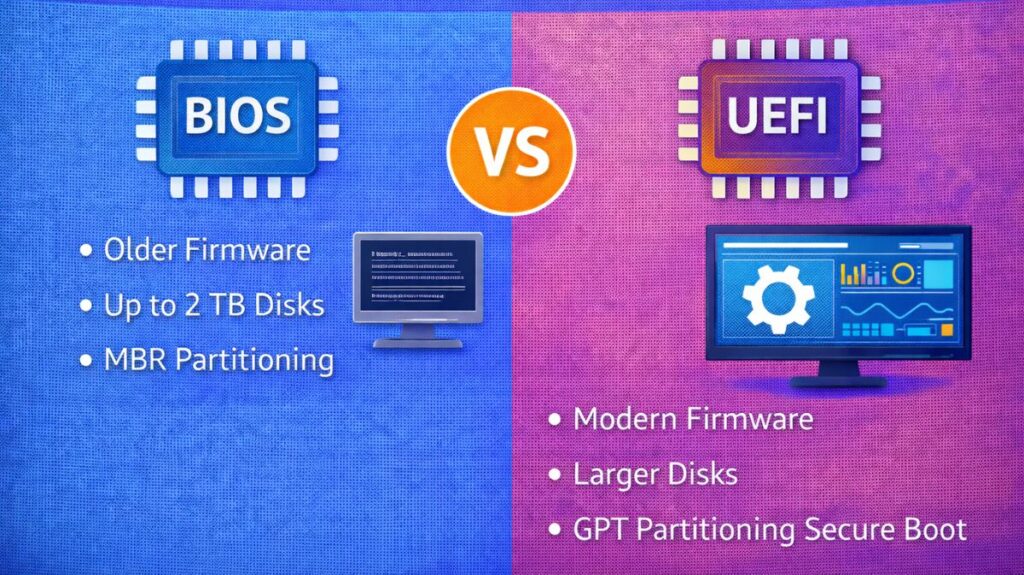 BIOS and UEFI Difference