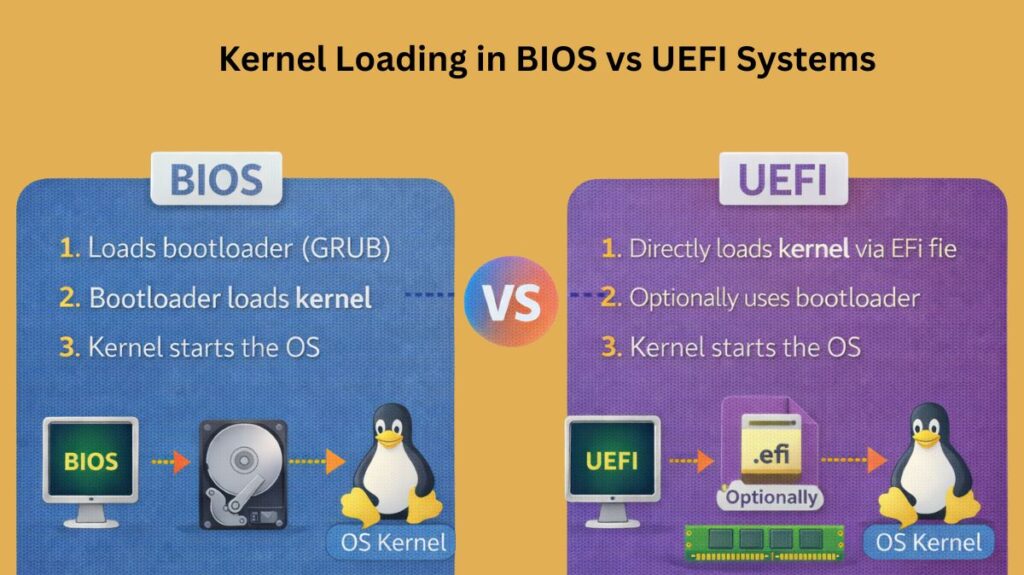 Kernel Loading in BIOS vs UEFI Systems Kernel Loading in BIOS vs UEFI Systems