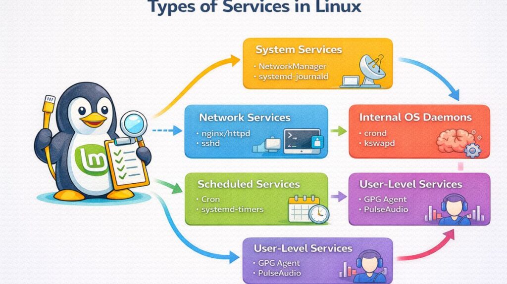 Types of Services in linux